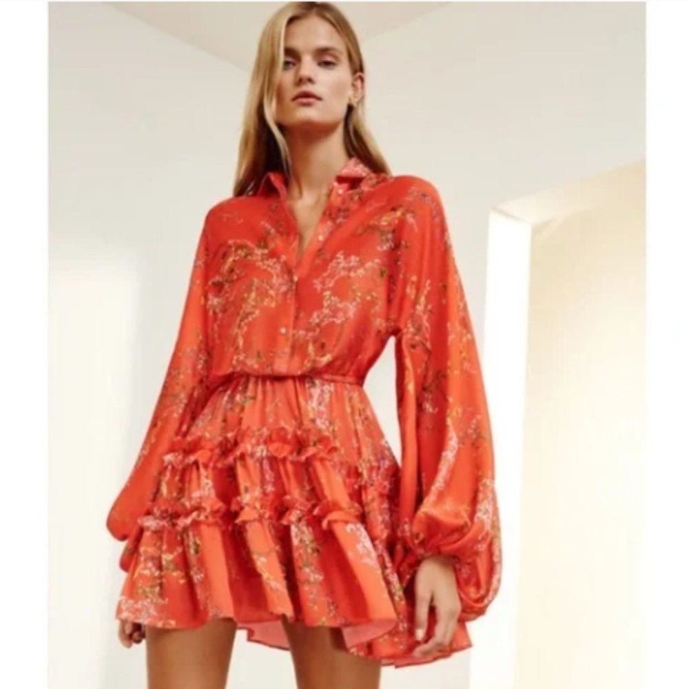 Alexis Red Floral Mini Dress